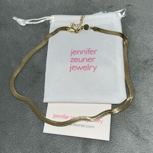 NEW Jennifer Zeuner Gold Herringbone Necklace